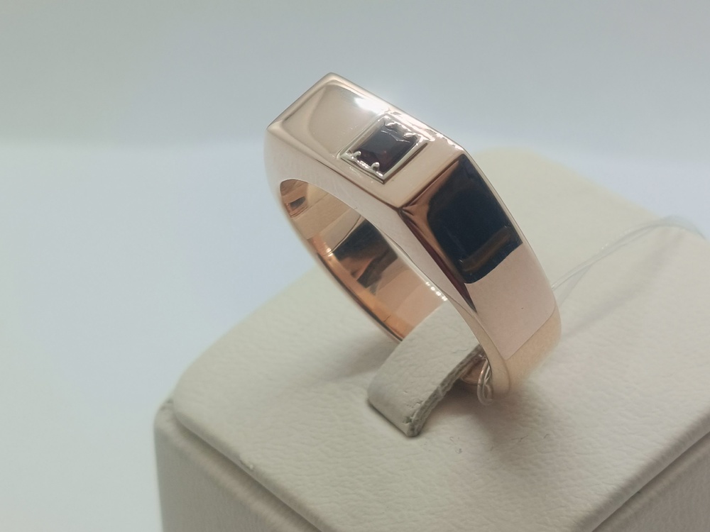 31-0309-Г КОЛЬЦО ПЕЧАТКА Гранат (Au 585)