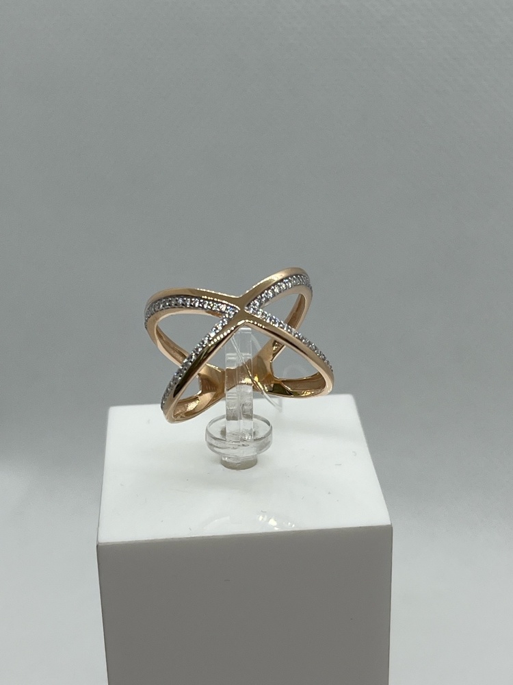 КОЛЬЦО С КАМНЯМИ (Au 585)