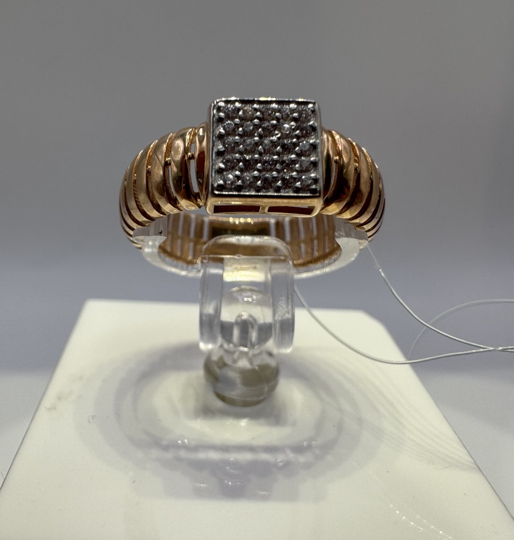 КОЛЬЦО С КАМНЯМИ (Au 585)