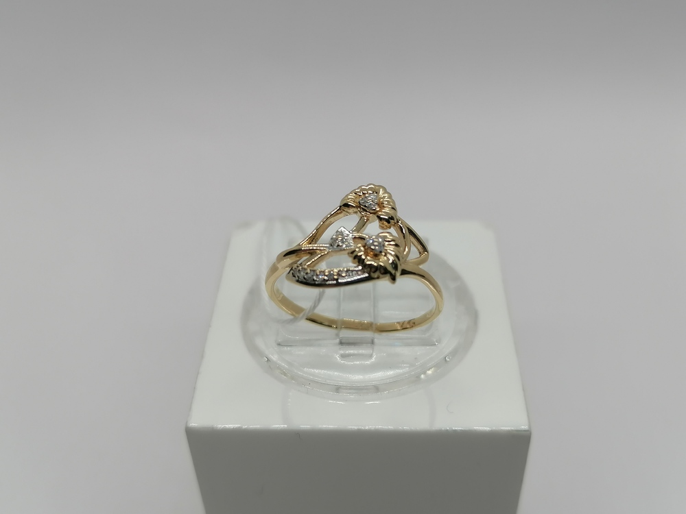 КОЛЬЦО С КАМНЯМИ (Au 585)