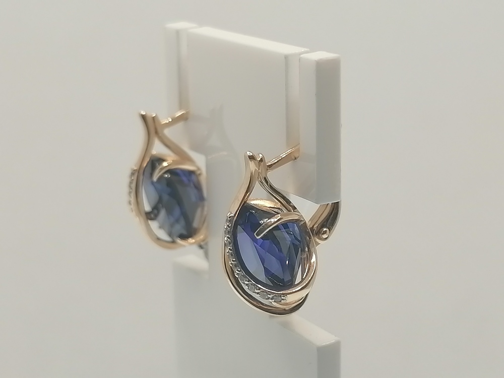 СЕРЬГИ С КАМНЯМИ (Au 585)