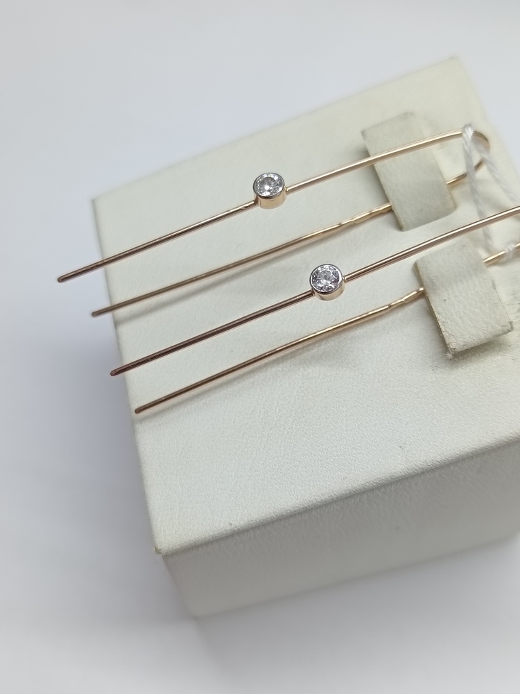 СКМИ585 СЕРЬГИ С КАМНЯМИ (Au 585)