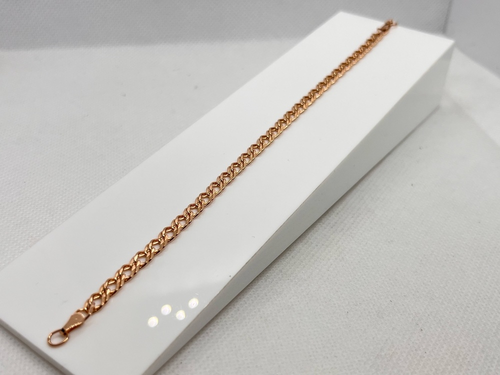 БРАСЛЕТ ПОЛНОВЕСНЫЙ Ромб двойной Au 585