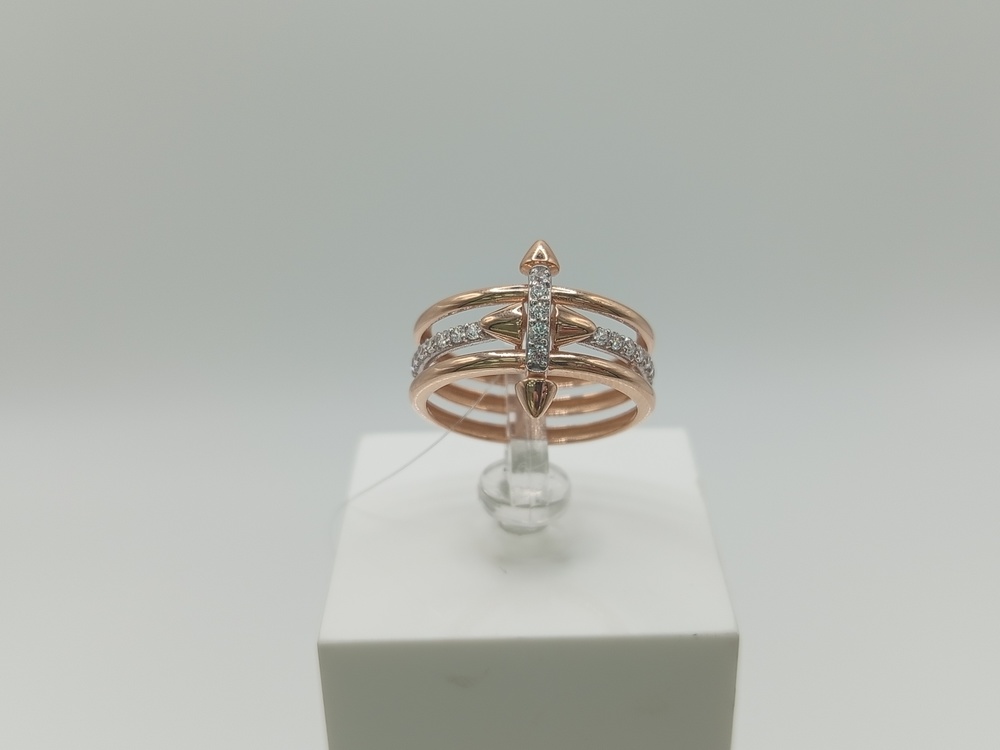 КОЛЬЦО С КАМНЯМИ (Au 585)