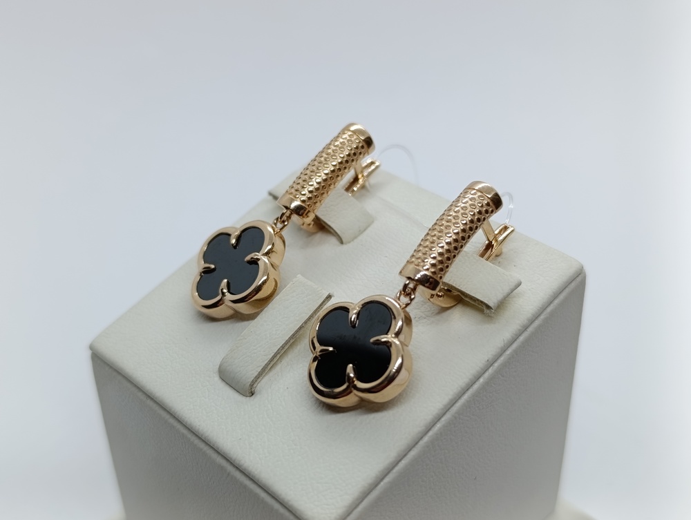 СЕРЬГИ С КАМНЕМ (Au 585)