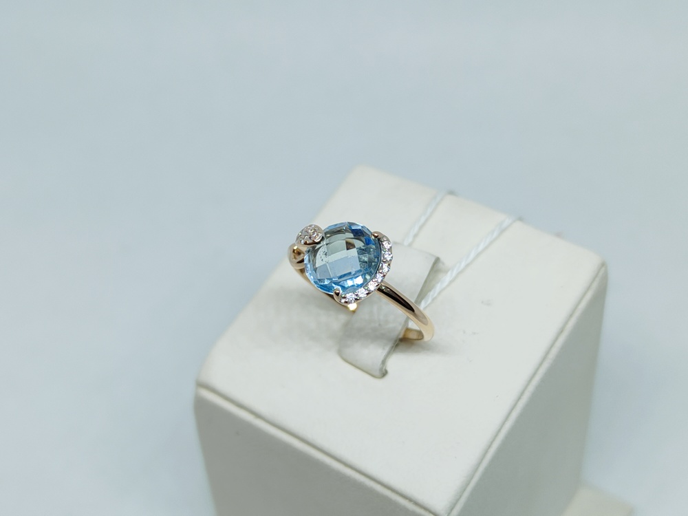 КОЛЬЦО С КАМНЯМИ (Au 585)