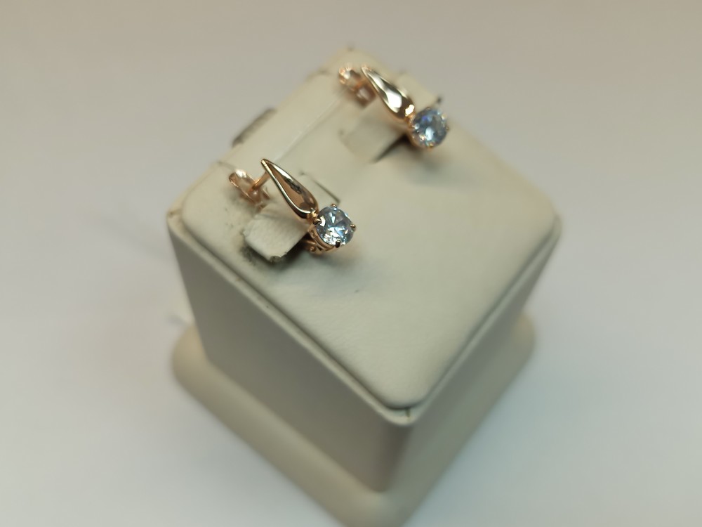 СЕРЬГИ С КАМНЕМ (Au 585)