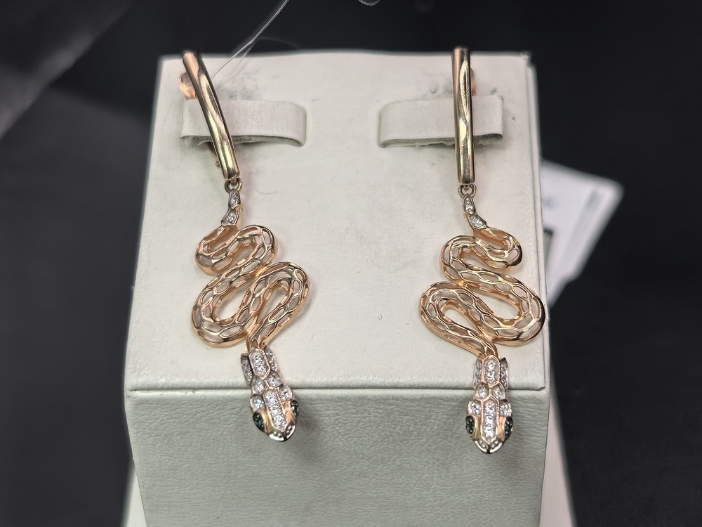 СЕРЬГИ С КАМНЯМИ (Au 585)