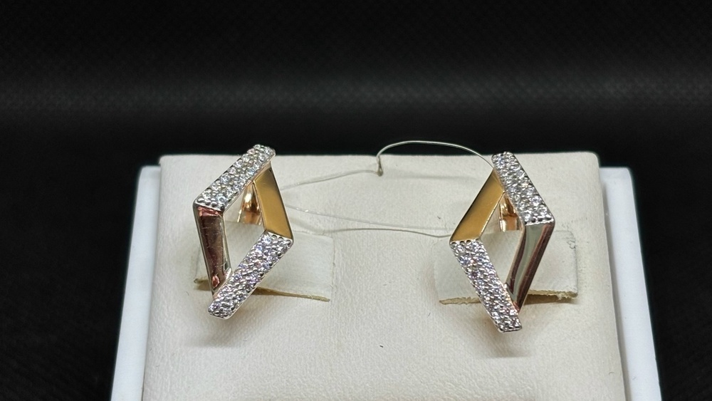 01-218212 СЕРЬГИ С КАМНЯМИ (Au 585)