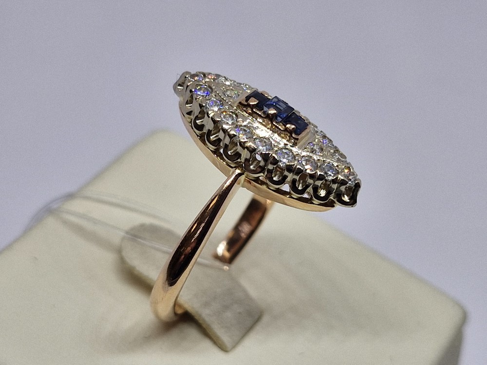 КОЛЬЦО С КАМНЯМИ (Au 585)