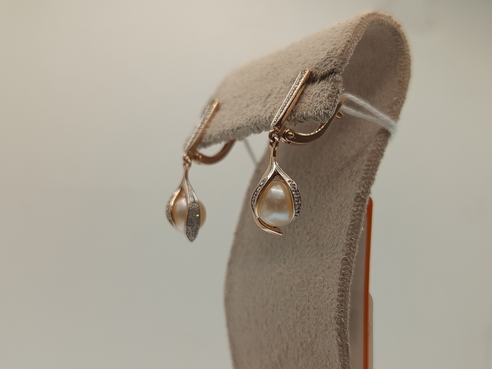 СКМИ585 СЕРЬГИ С КАМНЯМИ (Au 585)