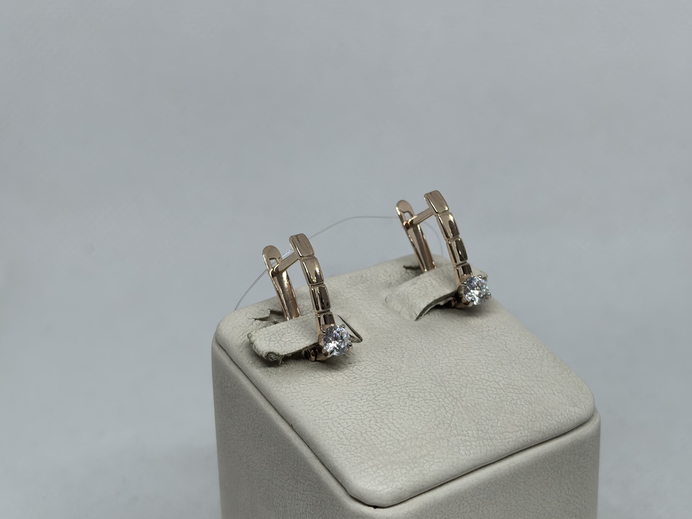 СЕРЬГИ С КАМНЕМ (Au 585)