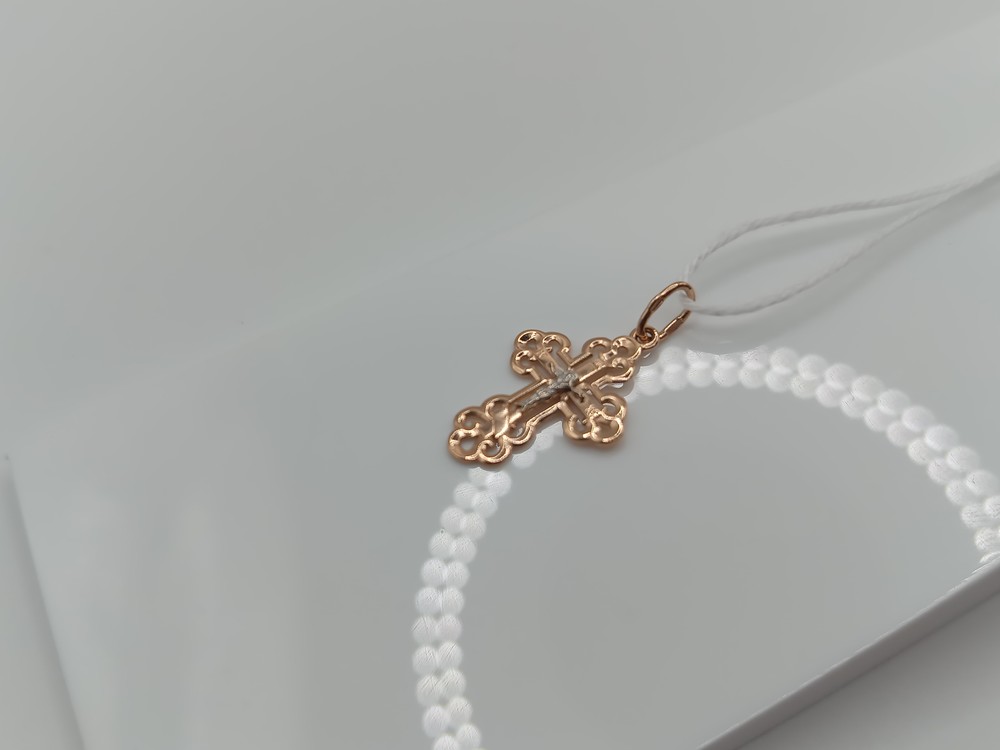 ПОДКБК585 ПОДВЕСКА КРЕСТ БЕЗ КАМНЯ (Au 585)