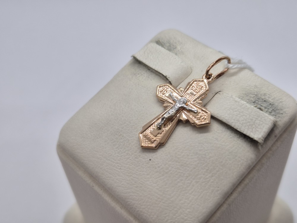 ПОДВЕСКА КРЕСТ БЕЗ КАМНЯ (Au 585)