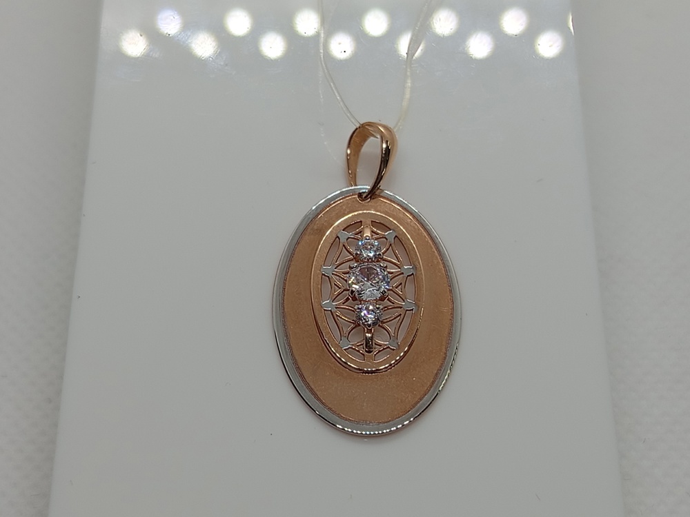 035918 ПОДВЕСКА С КАМНЯМИ (Au 585)