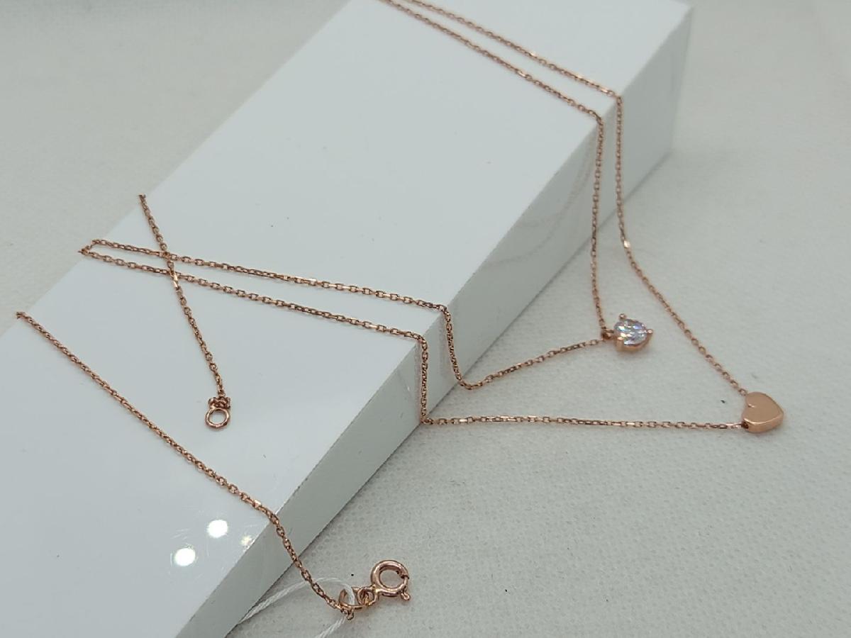 КОЛЬЕ С КАМНЕМ Au 585