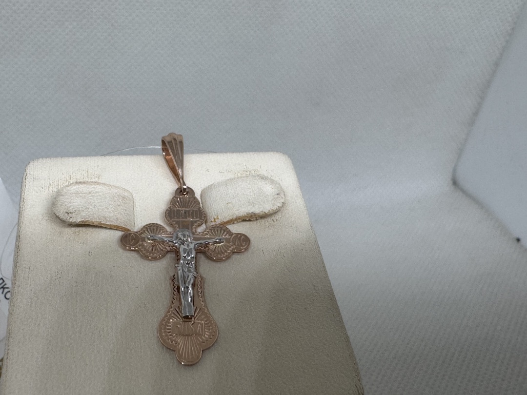 ПОДВЕСКА КРЕСТ без камня (Au 585)