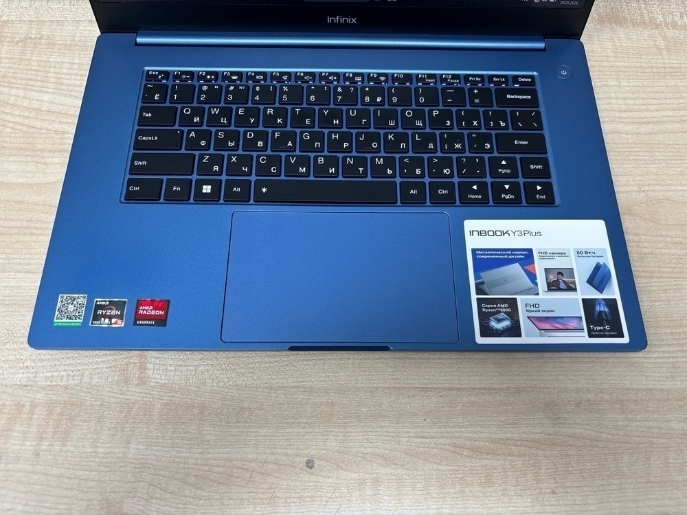 Ноутбук Infinix INBook Y3 Plus; 5-5625u, AMD Radeon (TM) Graphics, 16 Гб, 512 GB, Нет
