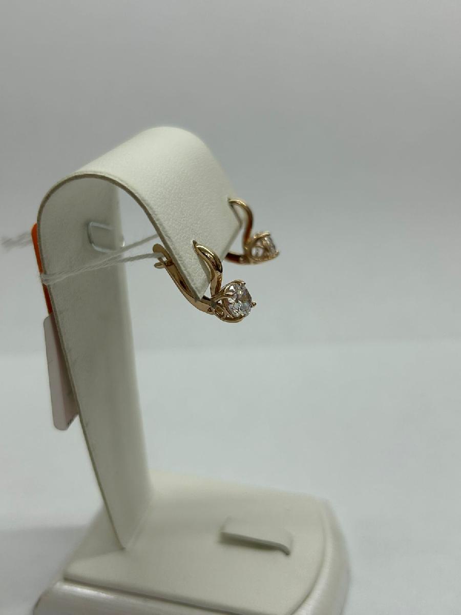 СЕРЬГИ С КАМНЕМ (Au 585)