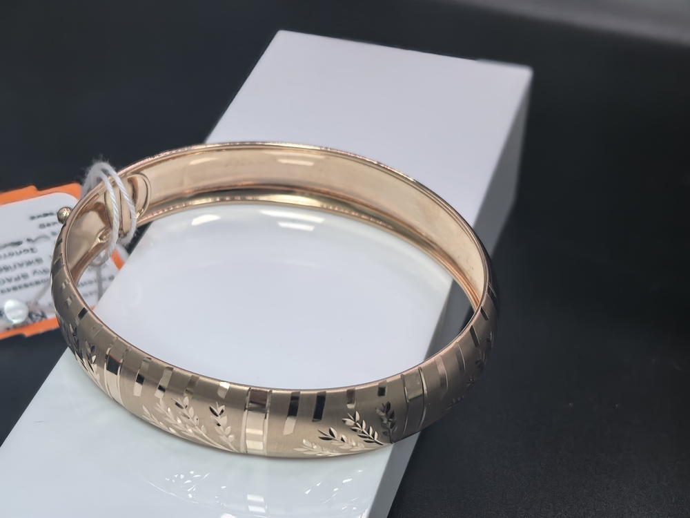 БЖАЛ585 БРАСЛЕТ ЖЕСТКИЙ С АЛМАЗНОЙ ГРАНЬЮ (Au 585)