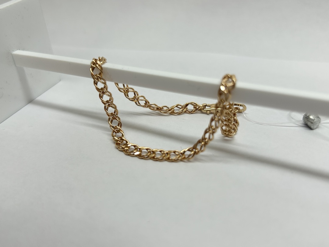 БРАСЛЕТ ПУСТОТЕЛЫЙ Ромб двойной (Au 585)