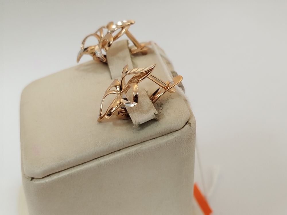 СБКМ585 СЕРЬГИ БЕЗ КАМНЯ (Au 585)