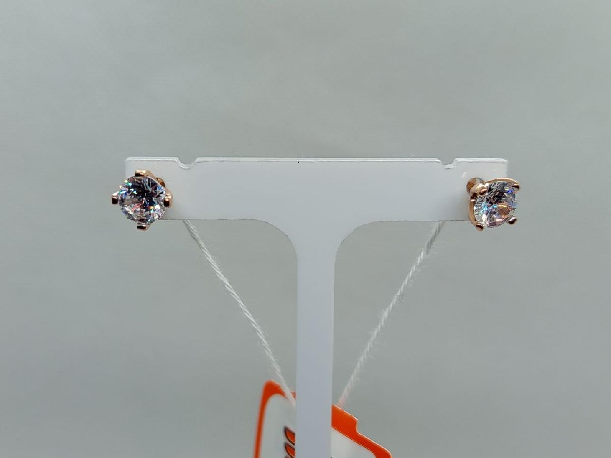 СЕРЬГИ С КАМНЕМ (Au 585)