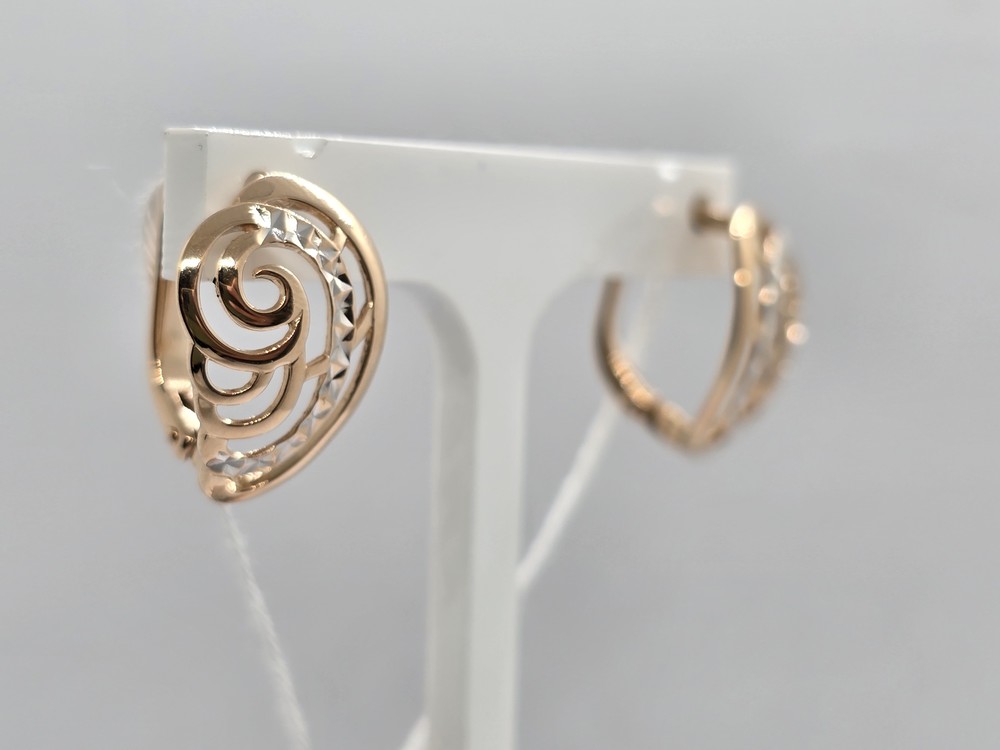 СЕРЬГИ БЕЗ КАМНЯ (Au 585)