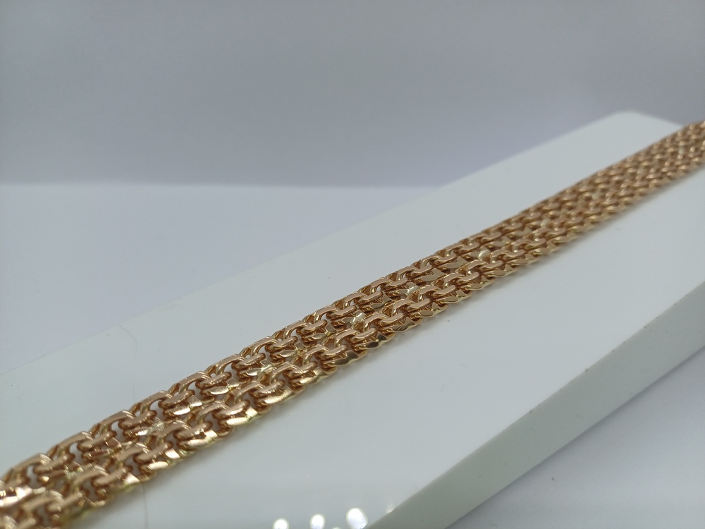 БЛБ585 БРАСЛЕТ ПОЛНОВЕСНЫЙ Бисмарк (Au 585)