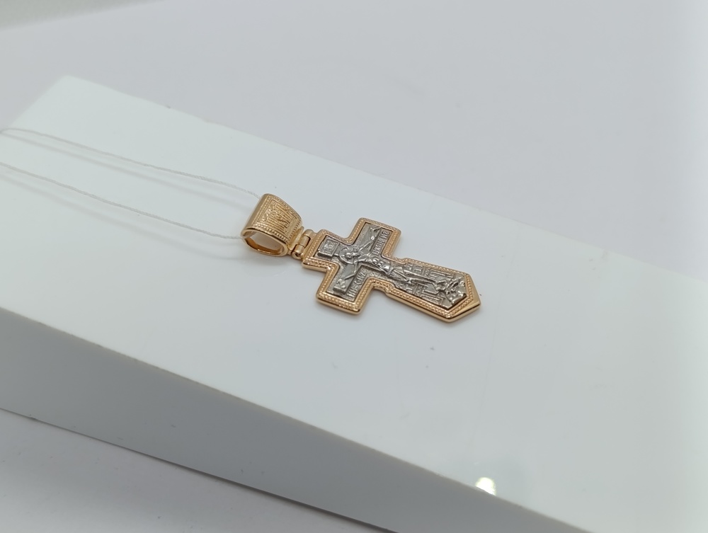 ПОДВЕСКА КРЕСТ БЕЗ КАМНЯ (Au 585)