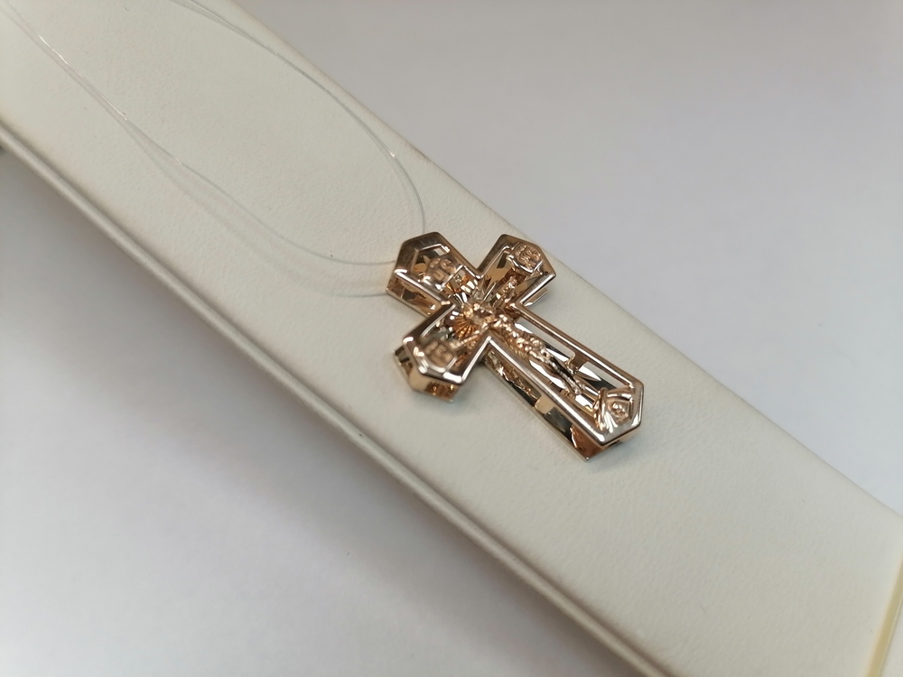 ПОДВЕСКА КРЕСТ без камня (Au 585)