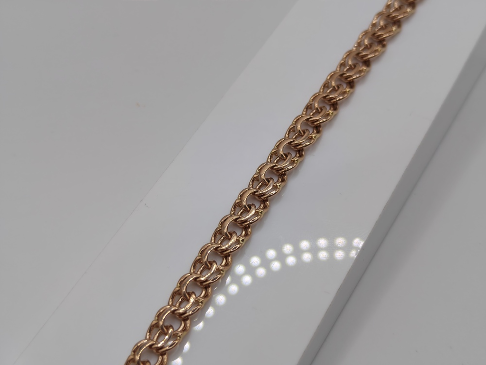 БЛБ585 БРАСЛЕТ ПОЛНОВЕСНЫЙ Бисмарк (Au 585)