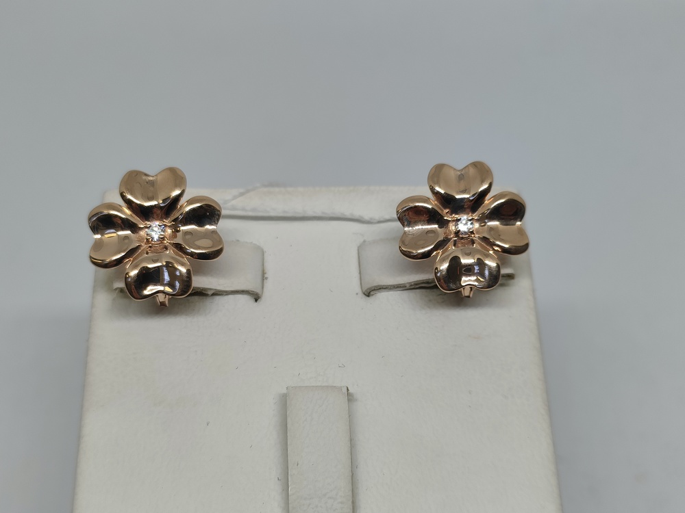 СЕРЬГИ С КАМНЕМ (Au 585)