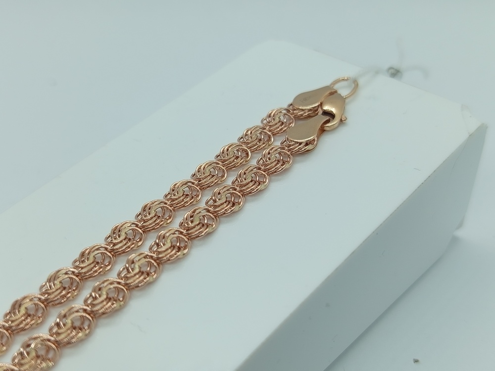 Роза Ц050 ЦЕПЬ ПУСТОТЕЛАЯ Роза (Au 585)