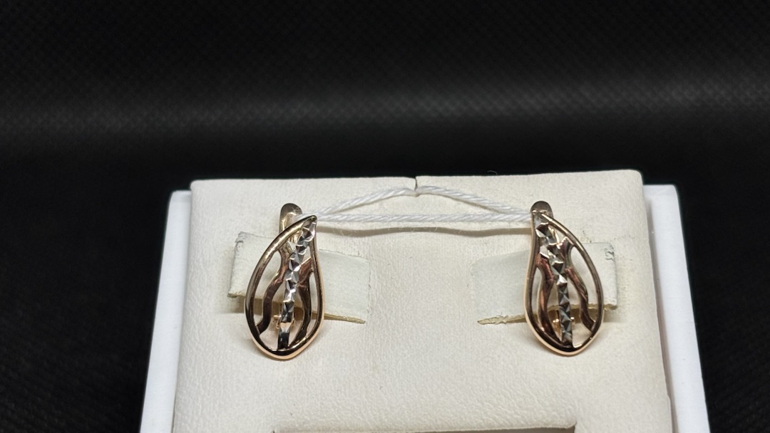 СЕРЬГИ БЕЗ КАМНЯ (Au 585)