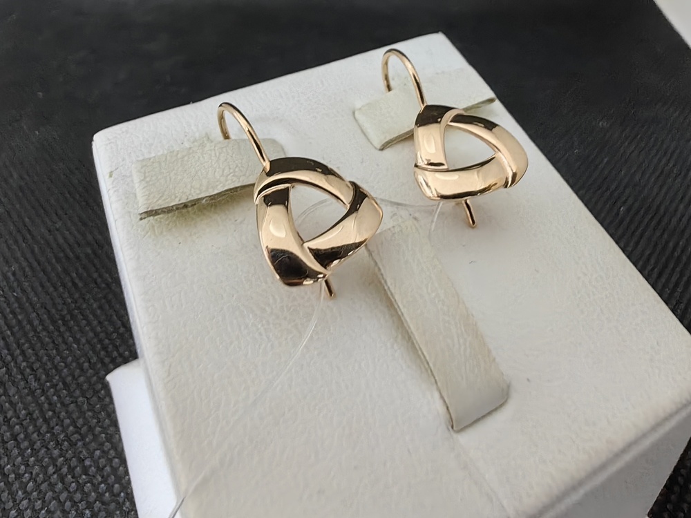 СЕРЬГИ ПЕТЕЛЬКА без камня (Au 585)