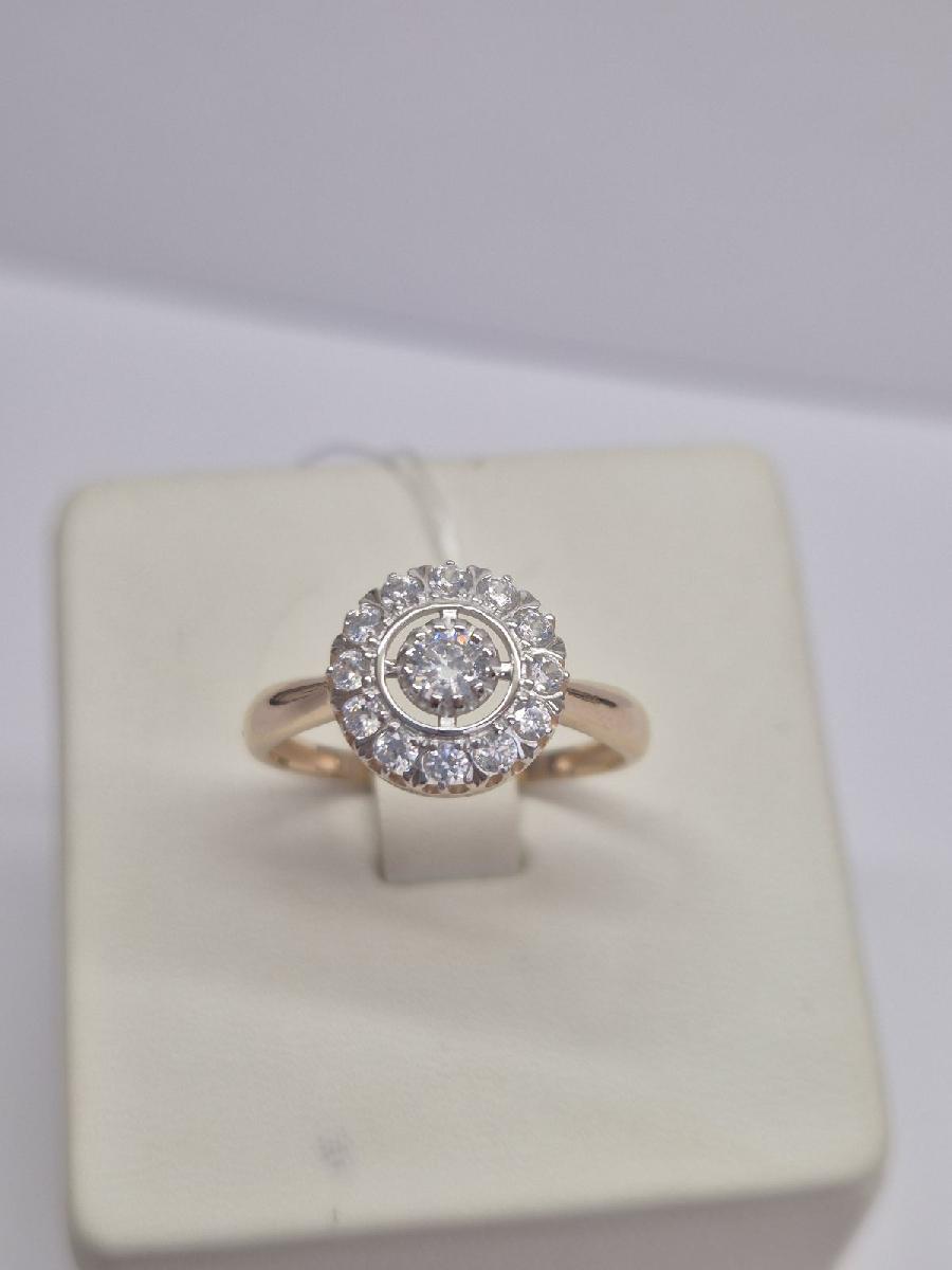 КОЛЬЦО С КАМНЯМИ (Au 585)