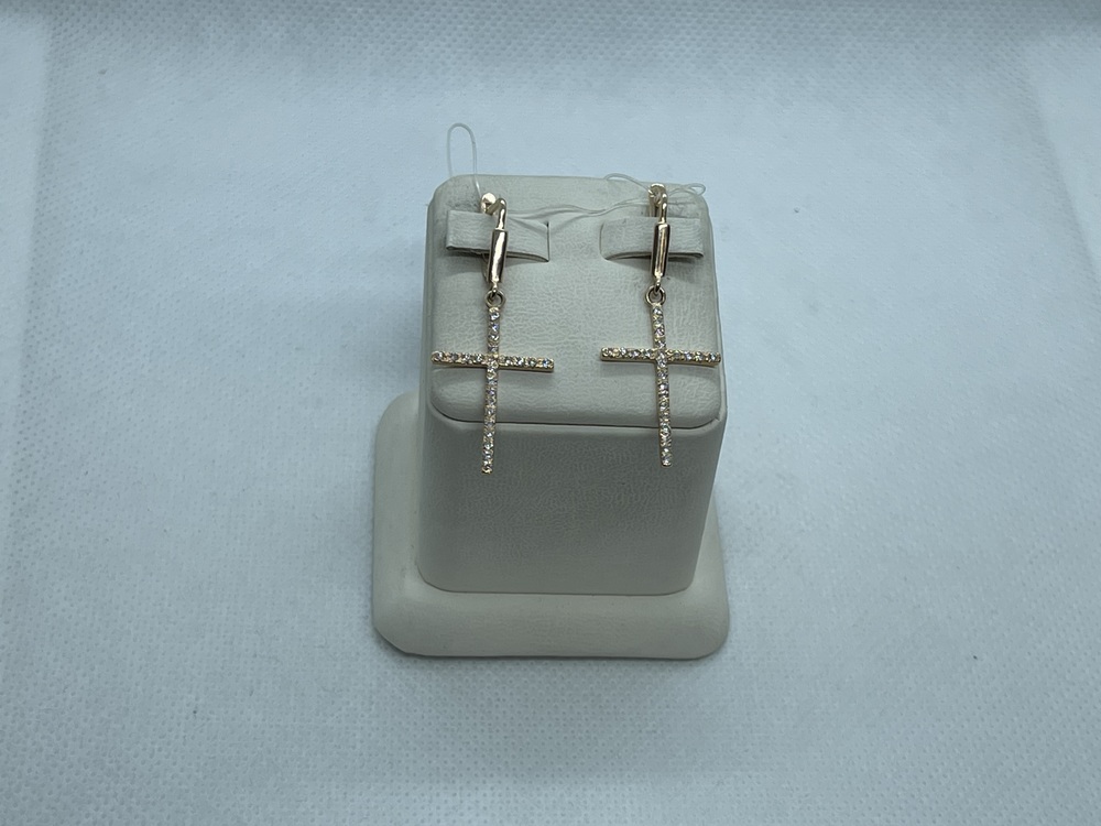 12168 СЕРЬГИ С КАМНЯМИ (Au 585)