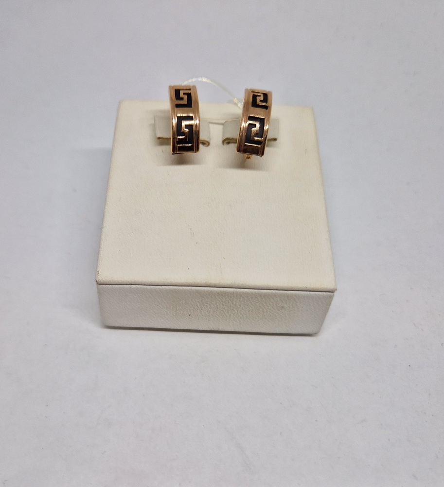 02231К СЕРЬГИ КАУЧУК (Au 585)