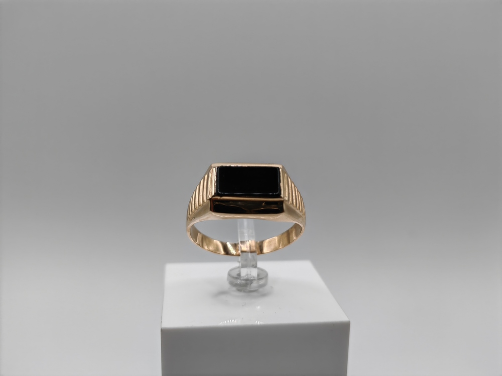 КОЛЬЦО ПЕЧАТКА оникс (Au 585)