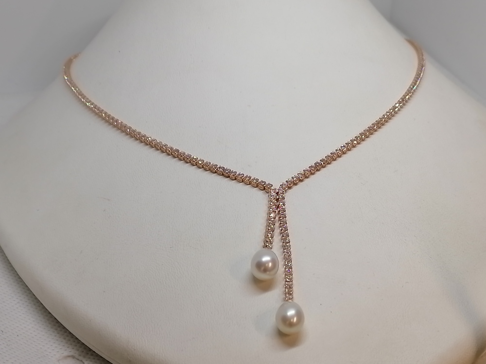 КОЛЬЕ С КАМНЯМИ Au 585