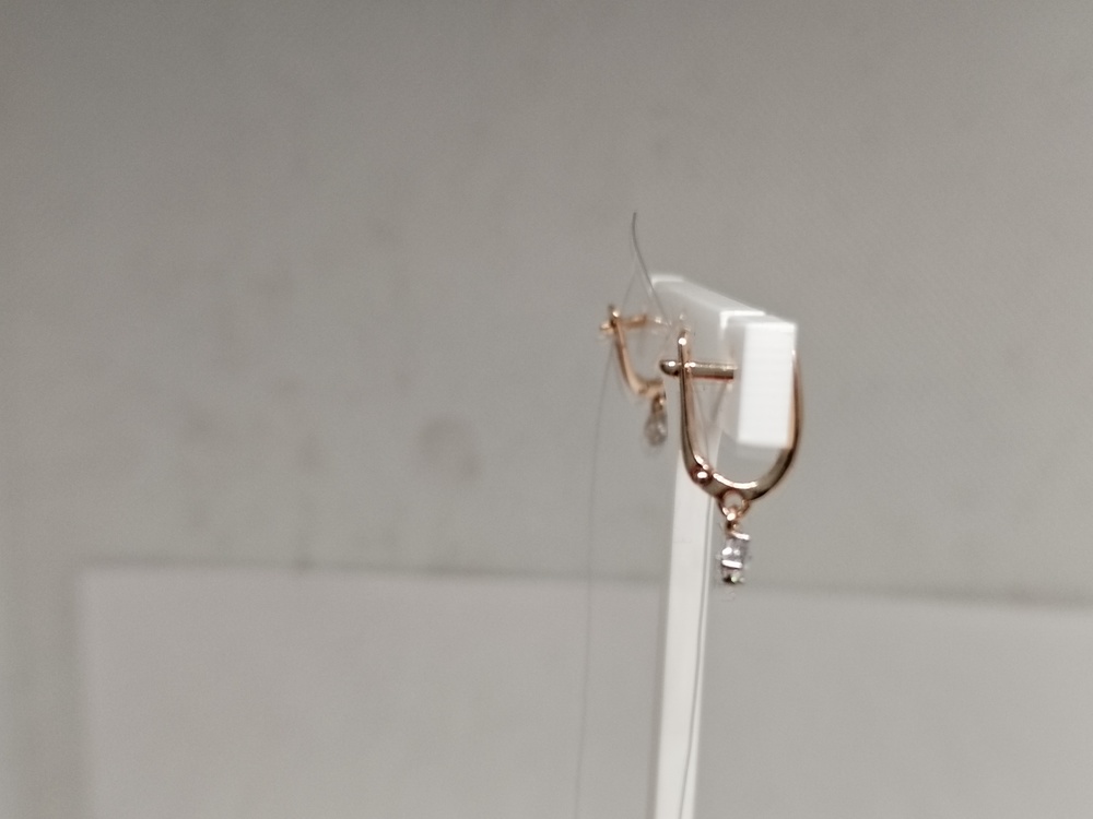 СЕРЬГИ С КАМНЕМ (Au 585)