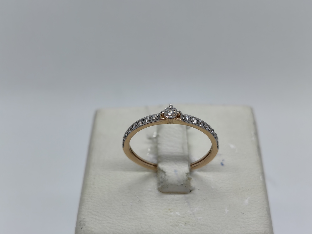 КОЛЬЦО С КАМНЯМИ (Au 585)