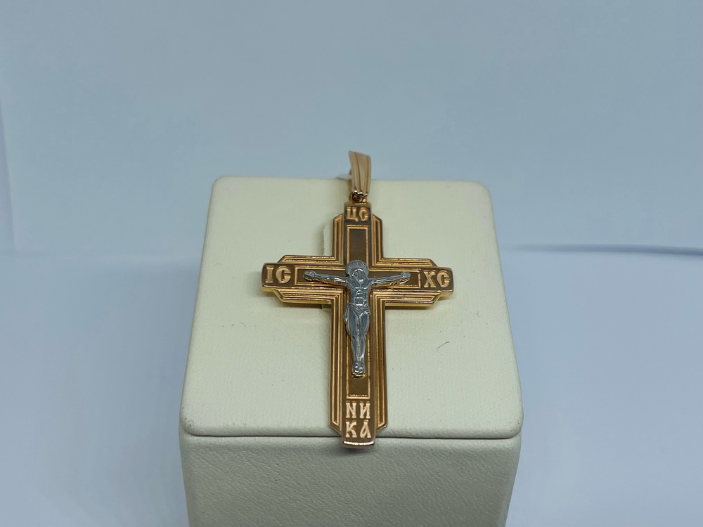 ПОДВЕСКА КРЕСТ без камня (Au 585)