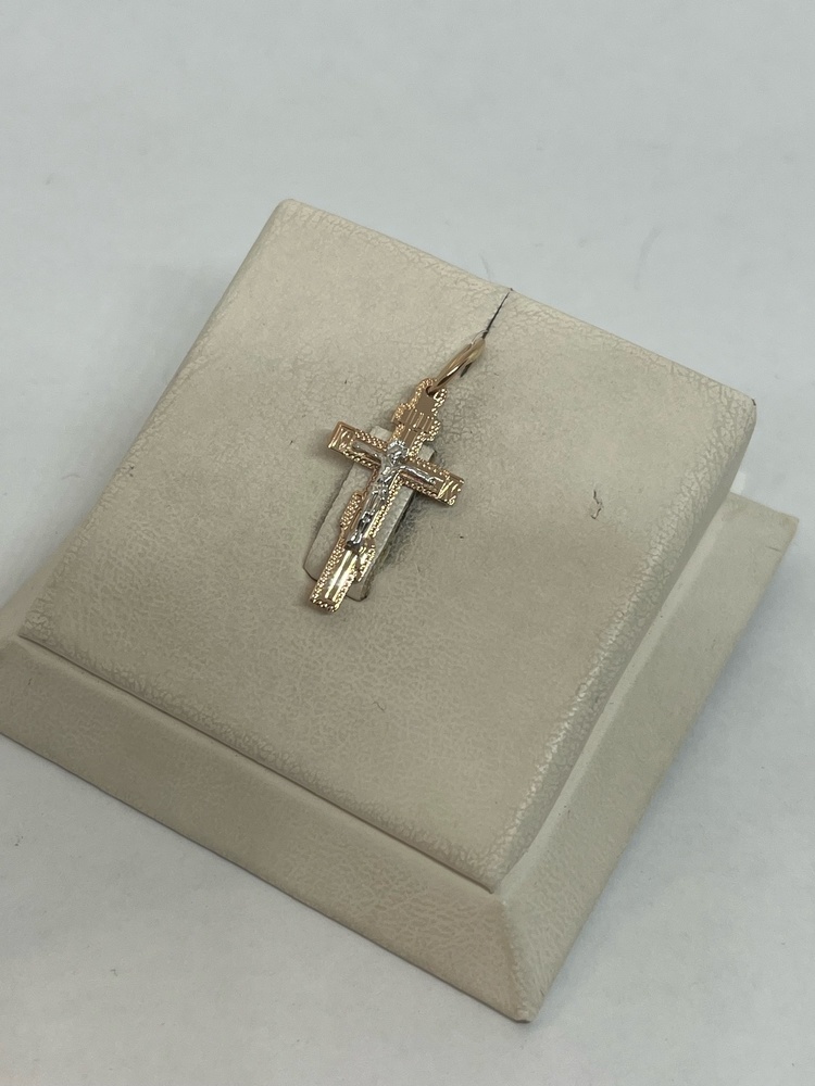 ПОДВЕСКА КРЕСТ без камня (Au 585)