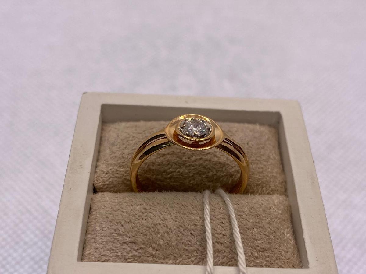 КОЛКМ585 КОЛЬЦО С КАМНЕМ (Au 585)