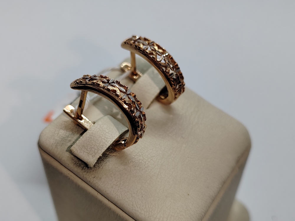 СЕРЬГИ БЕЗ КАМНЯ (Au 585)