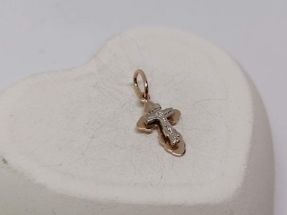 810-00344-10-00-00-00 ПОДВЕСКА КРЕСТ без камня (Au 585)