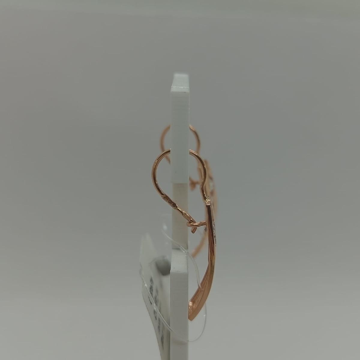 СЕРЬГИ ПЕТЕЛЬКА с камнями (Au 585)