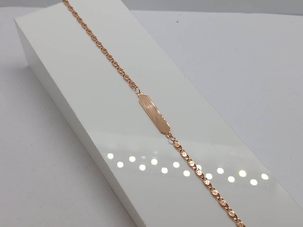 БРАСЛЕТ ПУСТОТЕЛЫЙ Улитка Au 585